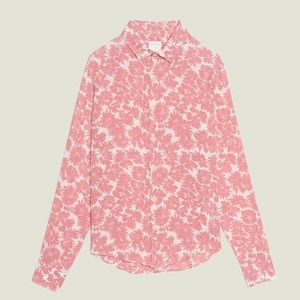 NEW Pink and White Floral long sleeve SANDRO shirt